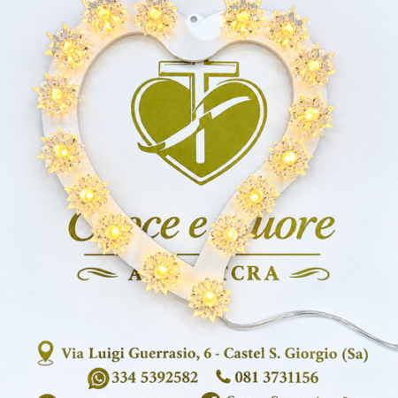 Cuore in plex a batteria
